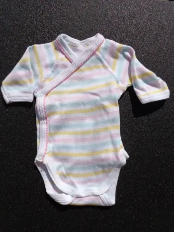 Body rayé multicolore 0 mois