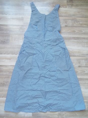 Tablier à bretelles croisées vichy bleu Bragard 42/44