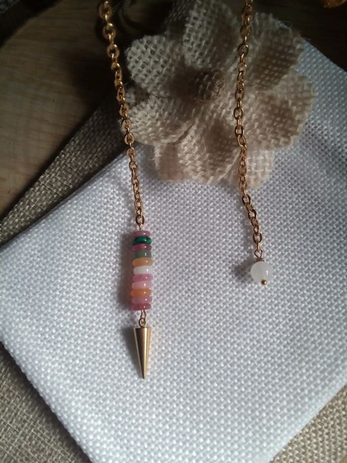 Chaîne de pendule avec pierres naturelles semi précieuses - photo numéro 2