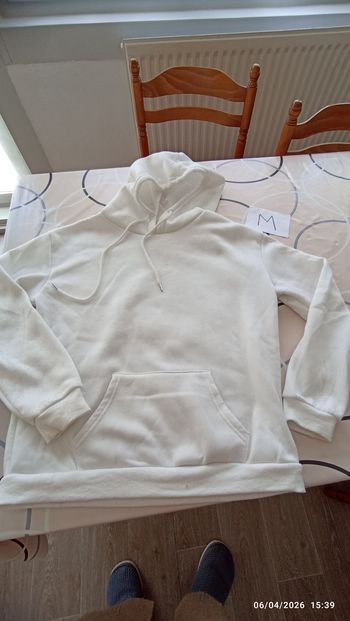 Sweat à capuche femme blanc M