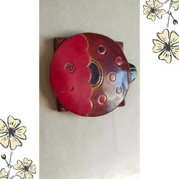 Petit porte-monnaie en cuir coloré – Forme poisson