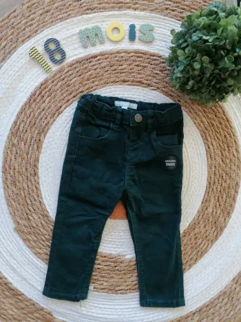Pantalon vert foncé - Mes petits cailloux - 18 mois