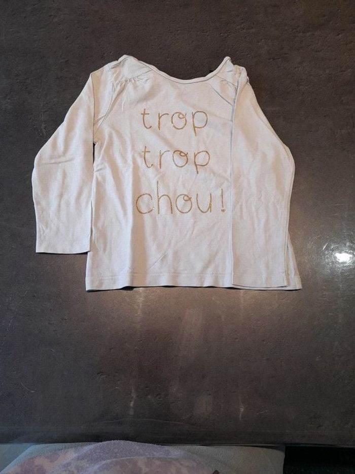 Tee-shirt manches longues trop chou 4 ans
