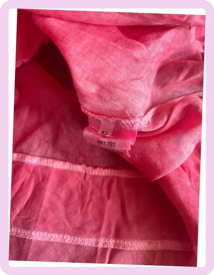 🌸 Débardeur rose Didier Parakian – Taille 42 – Détails boutons & coton doux 🌸 - photo numéro 5