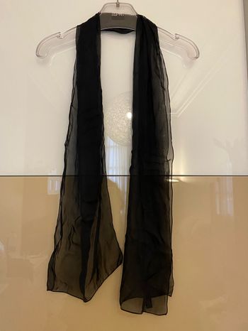 Foulard noir soie
