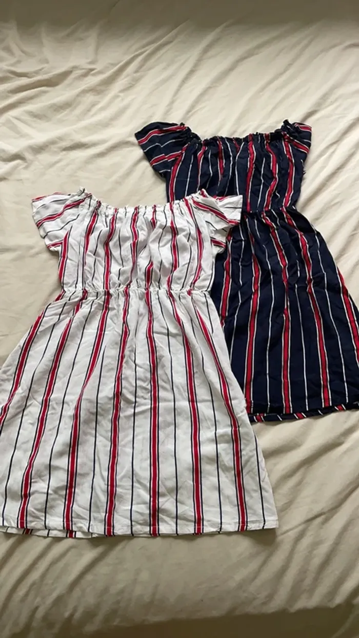 Lot de 2 robes rayés