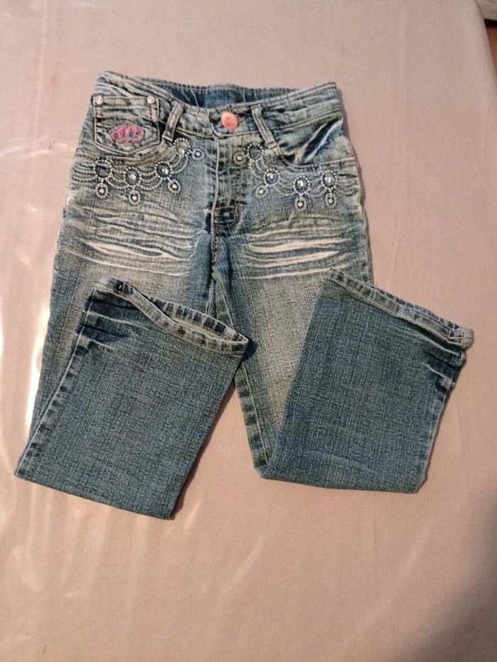 Lot fille 4ans jean plus t-shirts - photo numéro 5