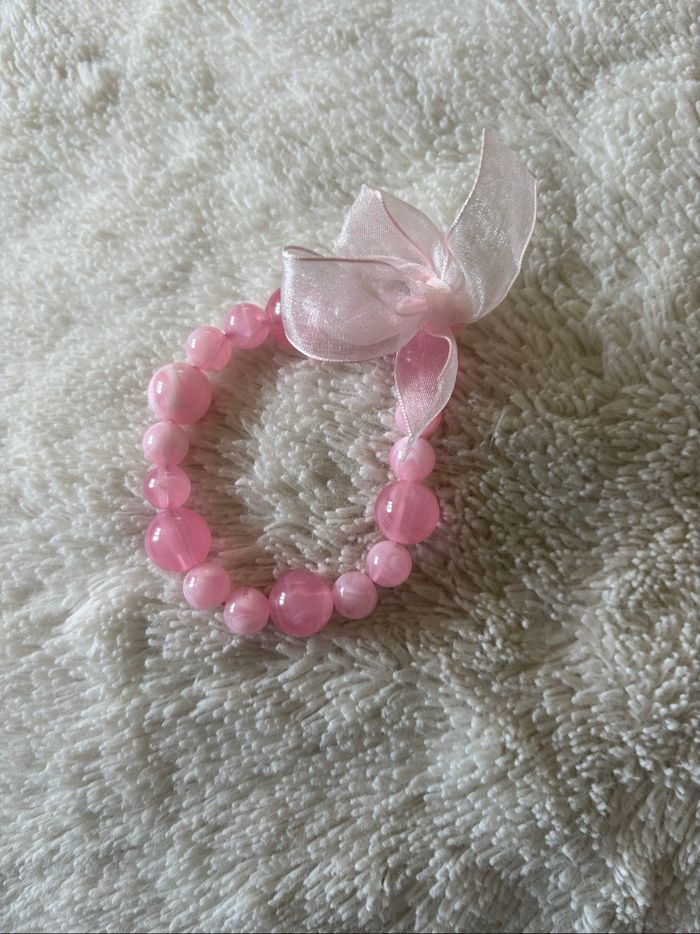 Bracelet rose perles