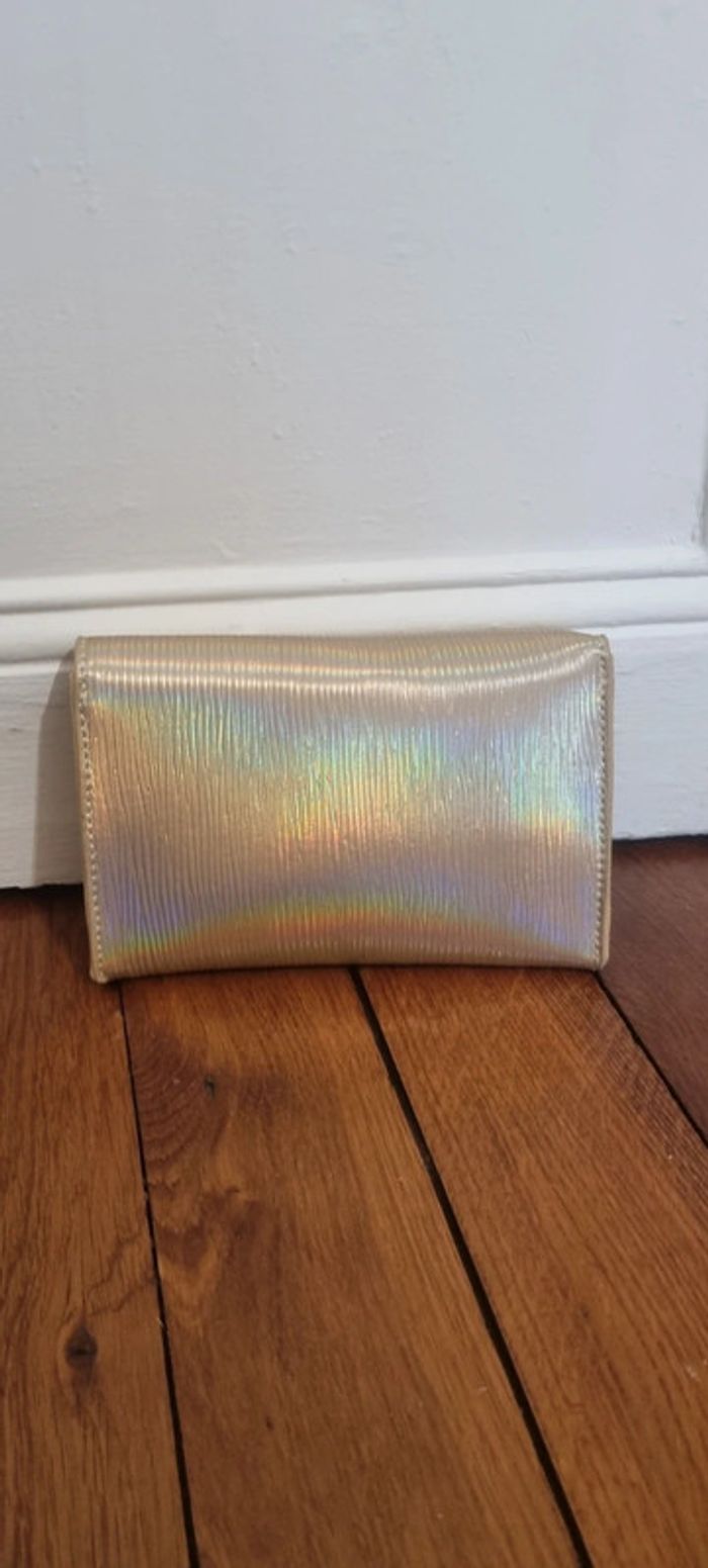 Sac pochette bandoulière doré irisé arc en ciel neuf - photo numéro 6