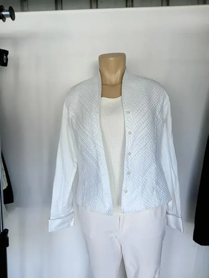 Chic Jones New York White Button-Down Jacket - photo numéro 3