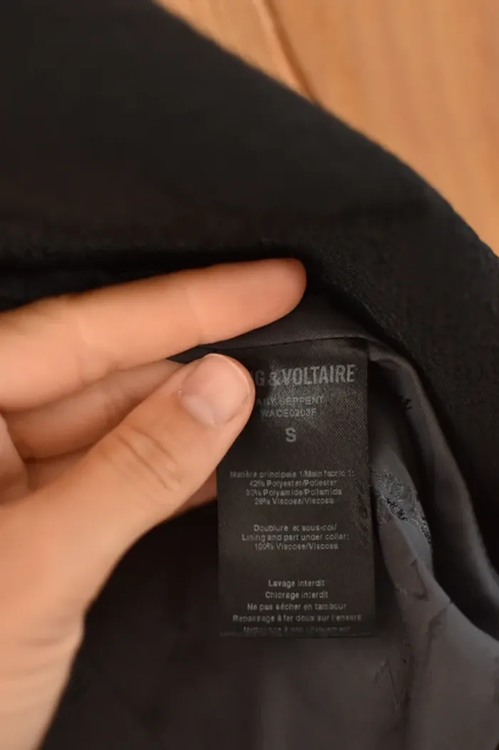 Veste Zadig et Voltaire Vany Serpent en taille S (36) - Très bon état - photo numéro 9
