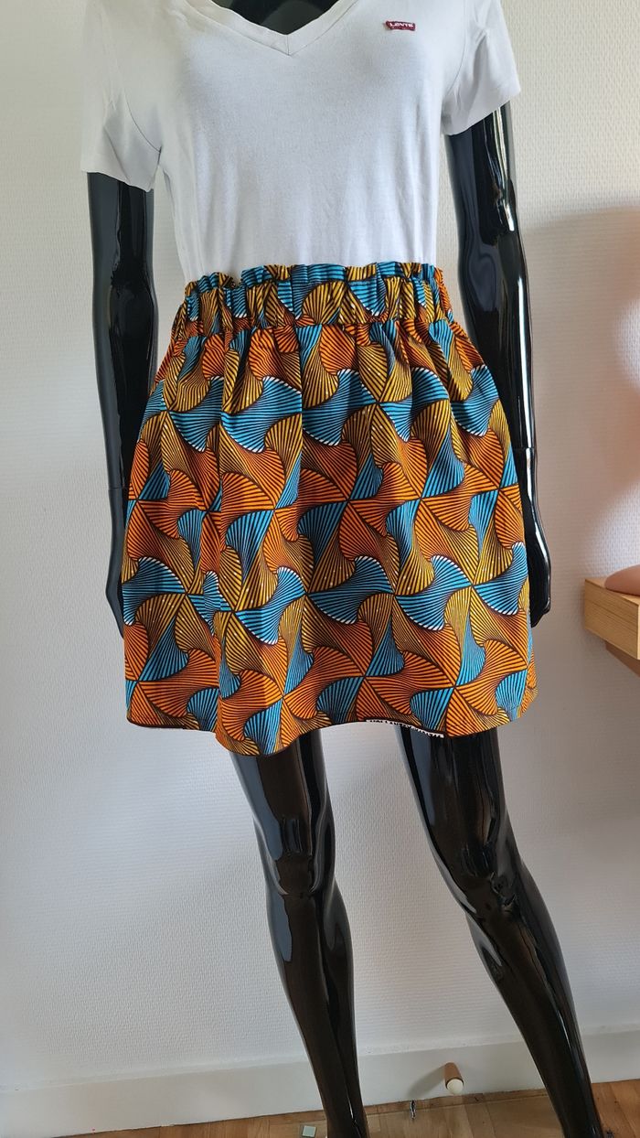 Jupe courte wax - photo numéro 5