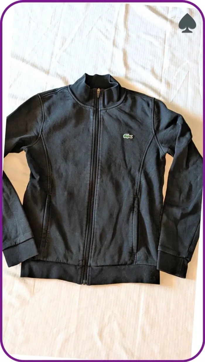 Sweat zippé homme Lacoste XS - photo numéro 2