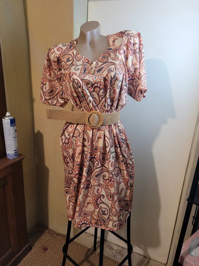 Robe tunique, Daxon, beige orange