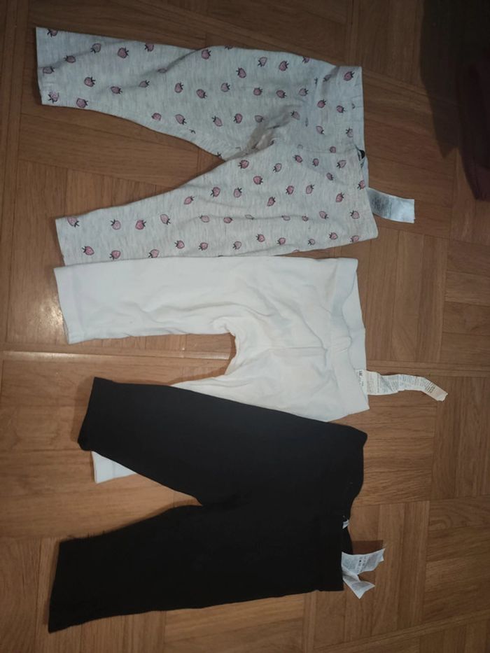Lot de 3 leggings taille 9 mois - photo numéro 3
