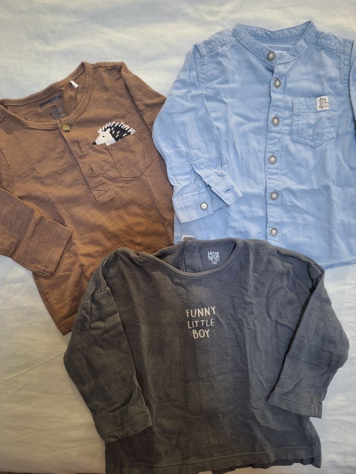 Lot de 18 tee-shirt manches longues 12 mois - photo numéro 5