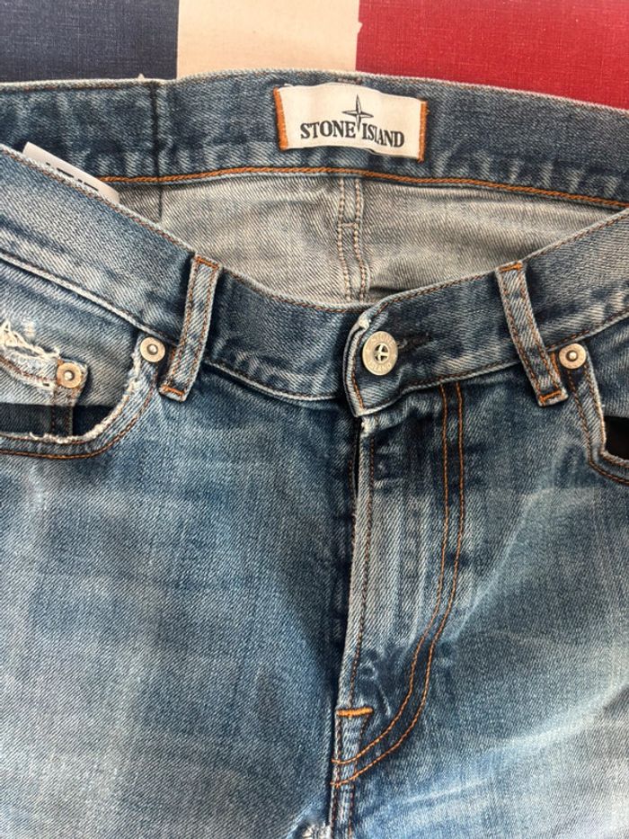 Jeans Stone Island taille 36 (xs) bleu marine - photo numéro 4