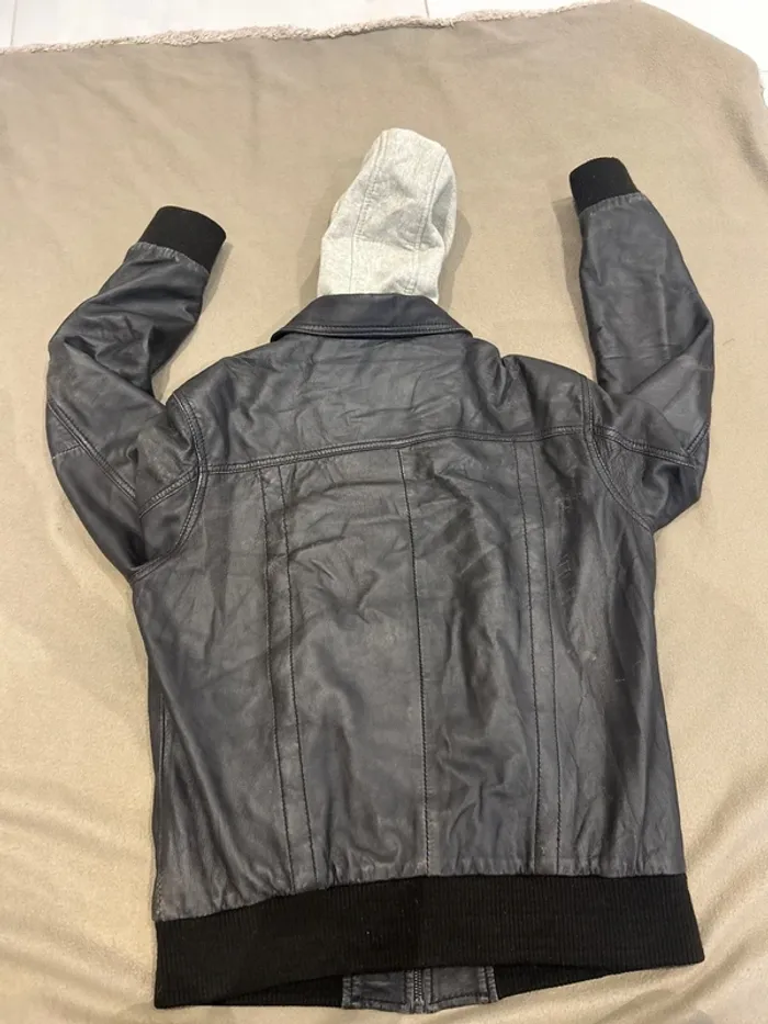Blouson en cuir Teddy smith - photo numéro 6