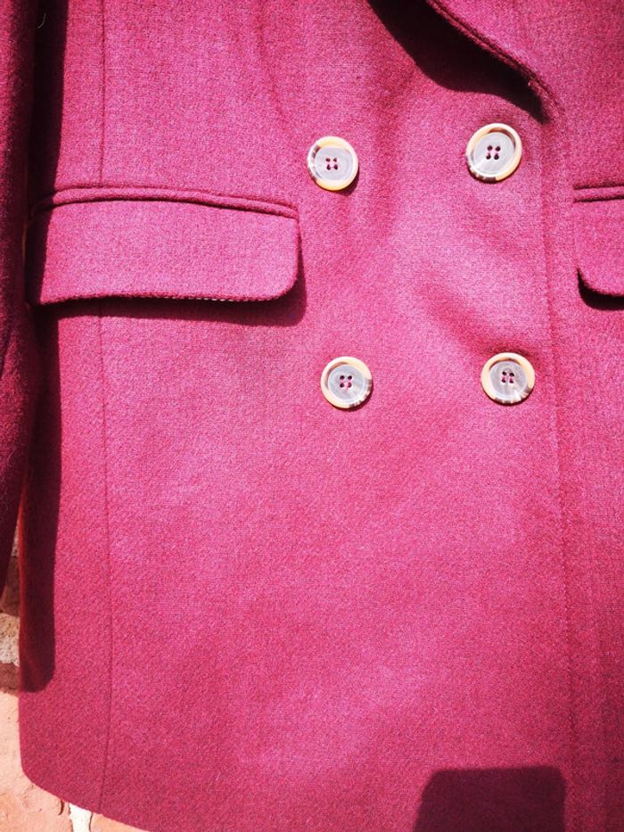 Manteau mi long Formula Joven bordeaux - photo numéro 2