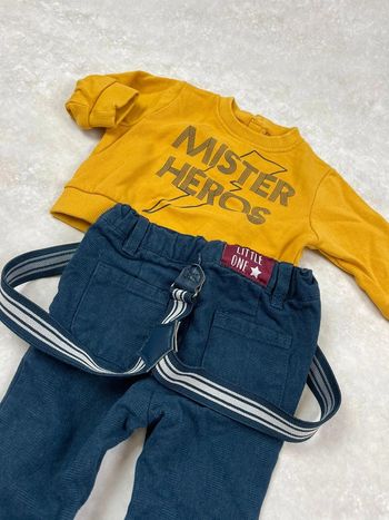 Tenue bébé garçon 3 mois bretelles