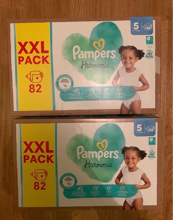 2 XXL pack Pampers harmonie taille 5