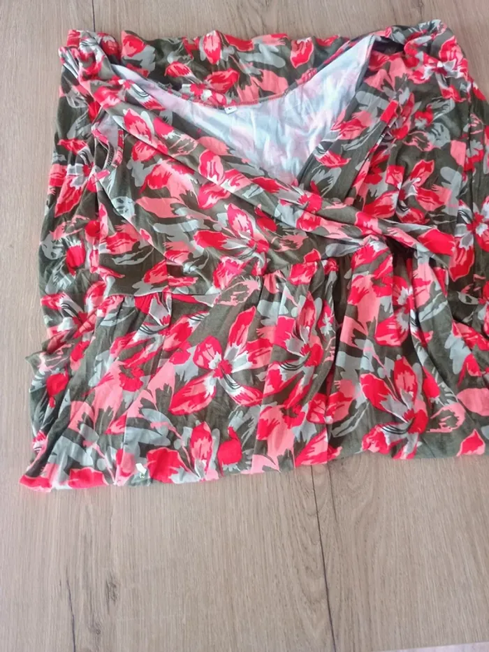robe longue fleurie L - photo numéro 4
