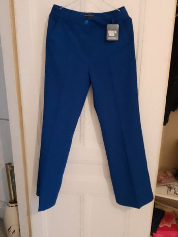 Pantalon droit bleu anthracite