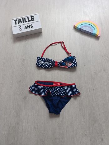 Maillot de bain 2 pièces miraculous 8ans