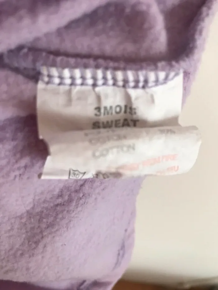 Sweat-shirt hibou 3 mois très bon état - photo numéro 4