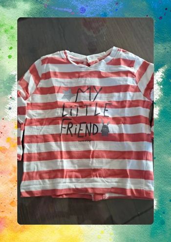 T-shirt Sucre d’Orge 6 mois  Ouverture boutons-pression dans le dos
