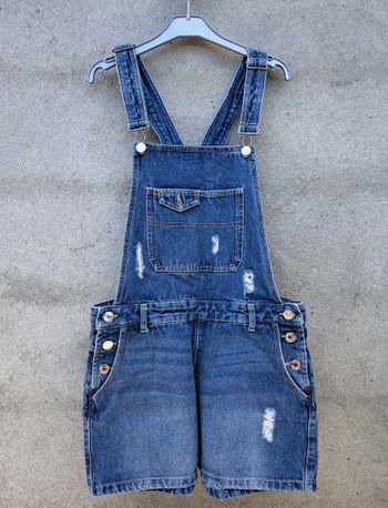 Salopette en jean bleue