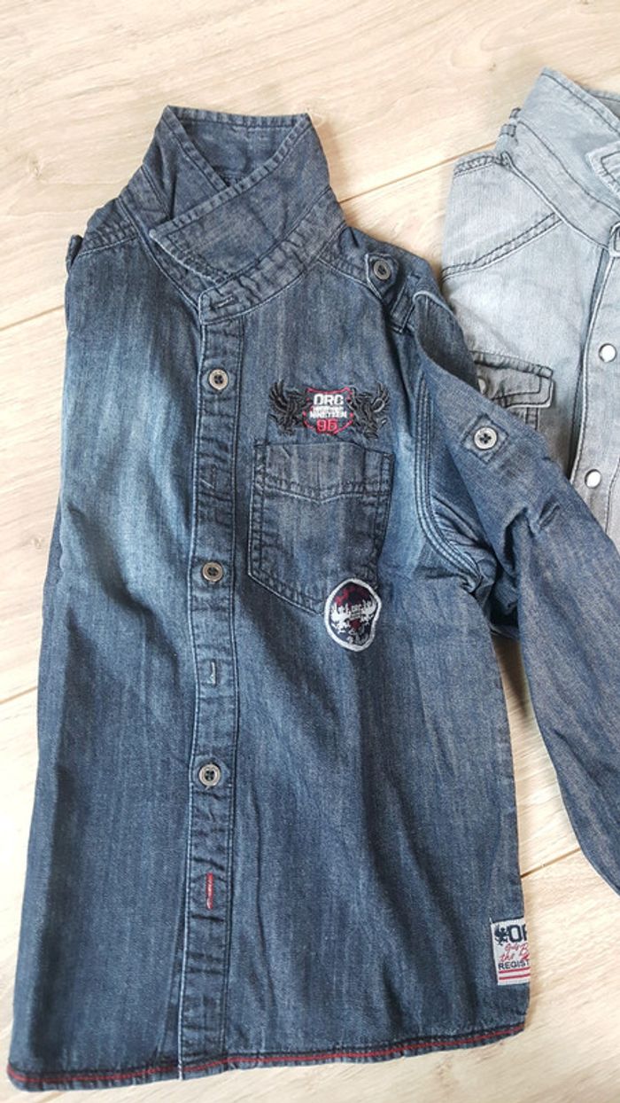 Lot 3 chemises manches longues 8 ans - photo numéro 2