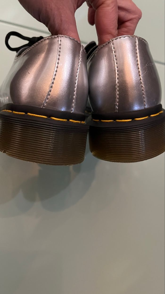 Chaussure Dr Martens 1461 Vegan métal argenté - photo numéro 4