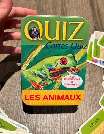 Les animaux: Cartes quiz  