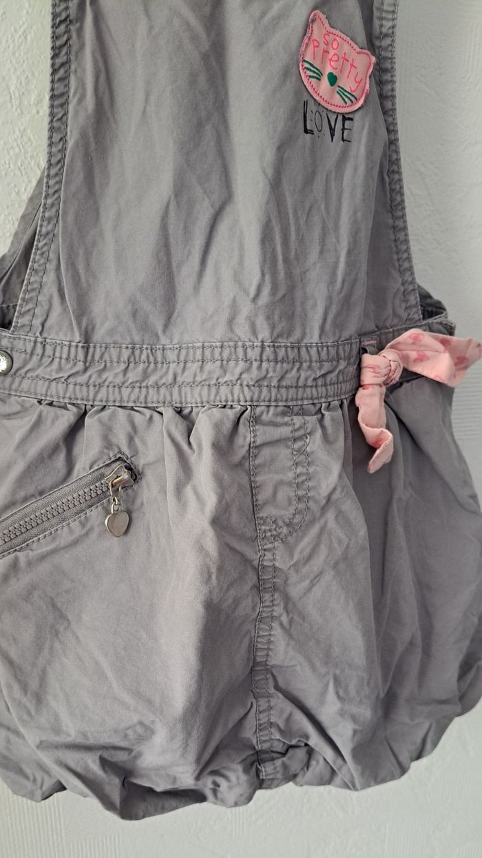 Robe grise à bretelles effet boule 2 ans - photo numéro 2