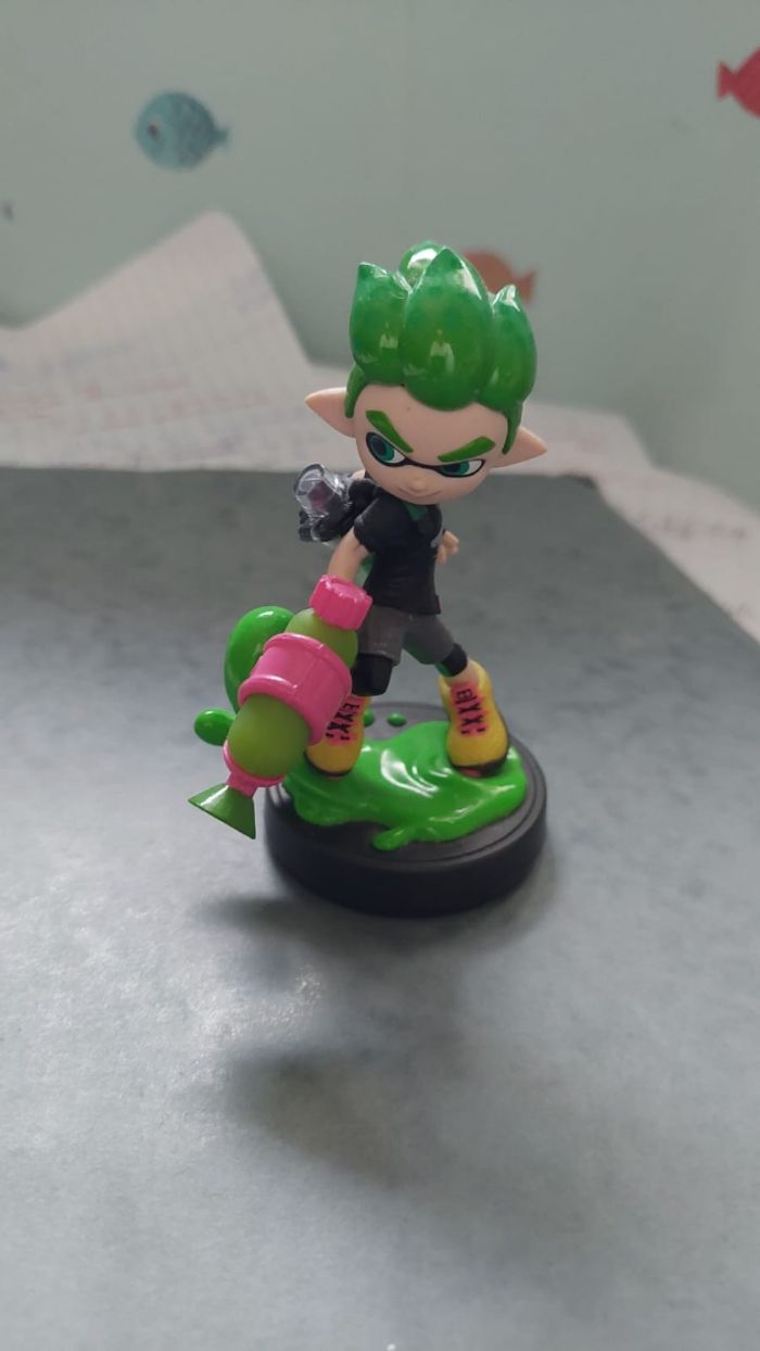 Amibo Splatoon 2 garçon inkling vert - photo numéro 4