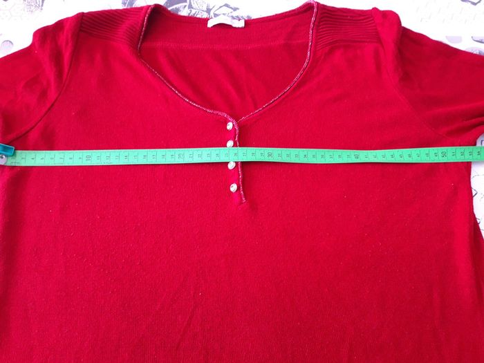 Pull rouge taille L - photo numéro 6