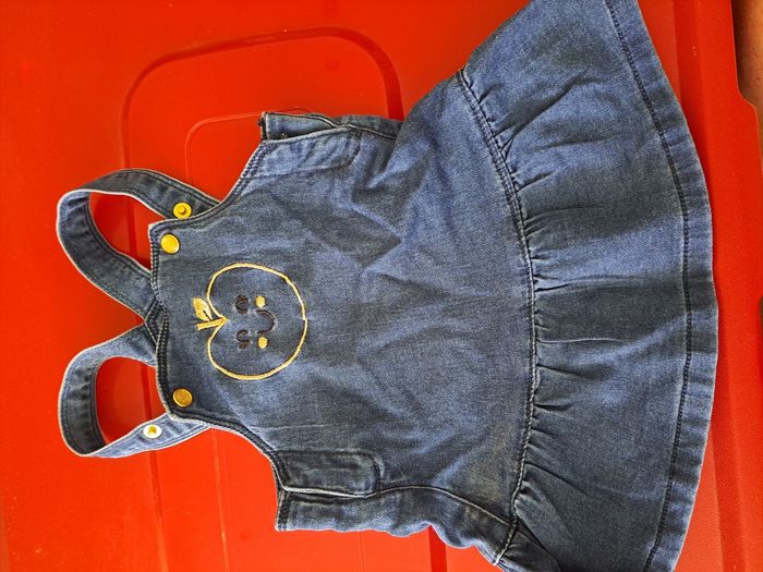 Ensemble robe jean + veste jean + t-shirt manche longue - photo numéro 6
