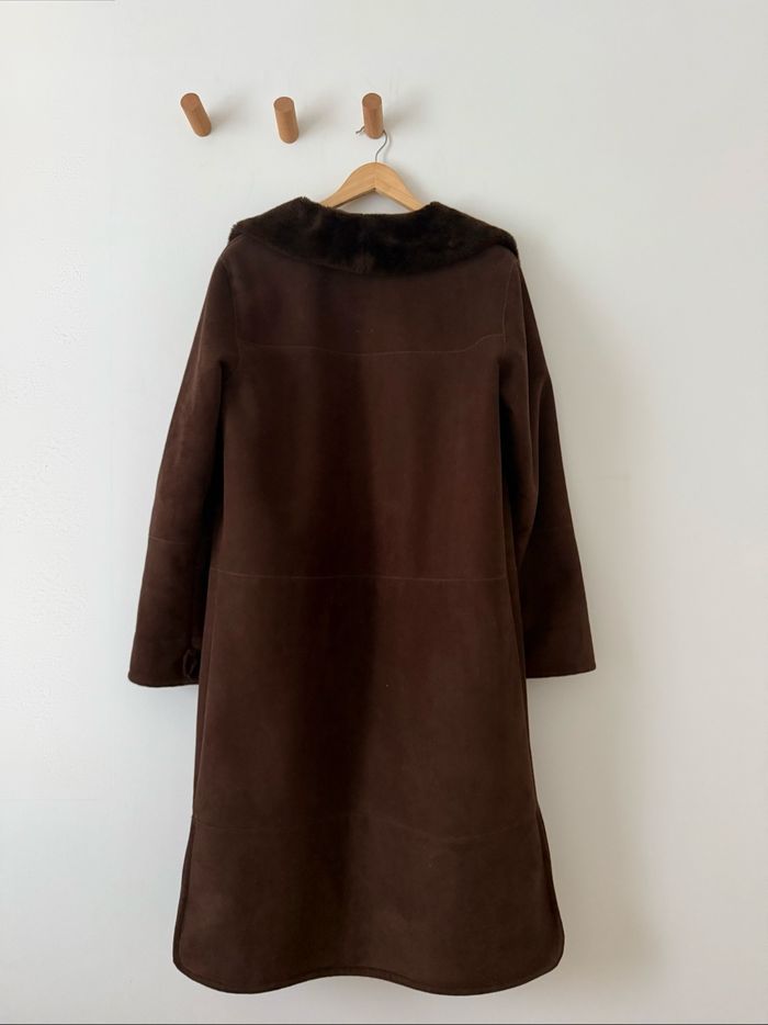 Manteau long effet daim - photo numéro 3