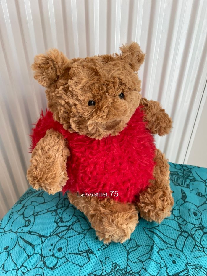 Peluche Jellycat ours Bartholomew Coeur ♥️ - photo numéro 2