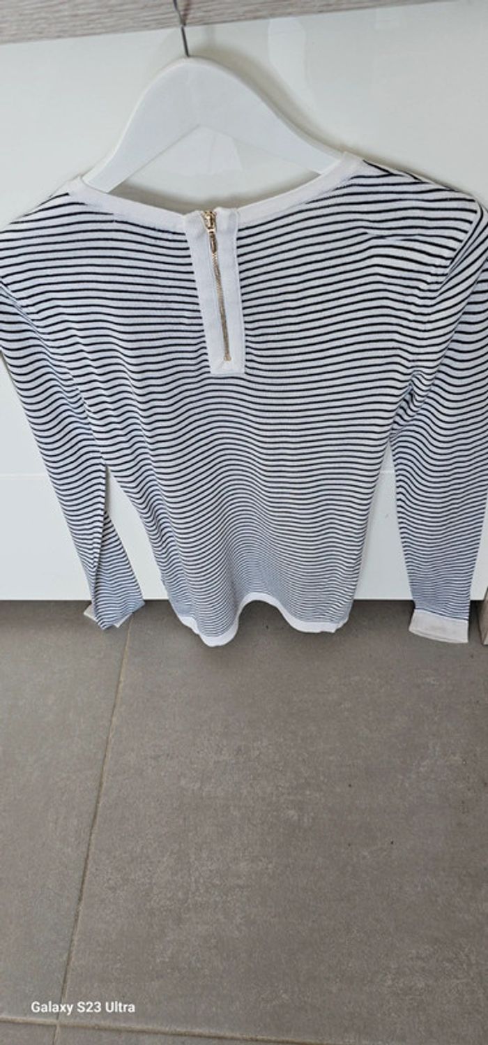 Pull marin H&M léger taille M - photo numéro 5