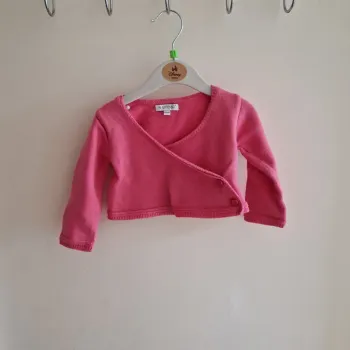 6 mois gilet bolero rose fushia