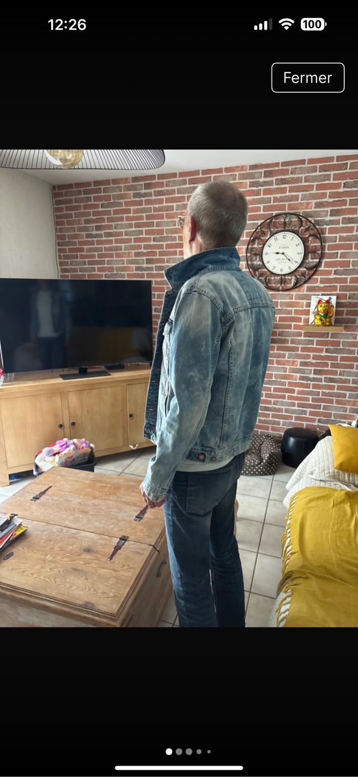 Blouson homme jean taille m - photo numéro 5