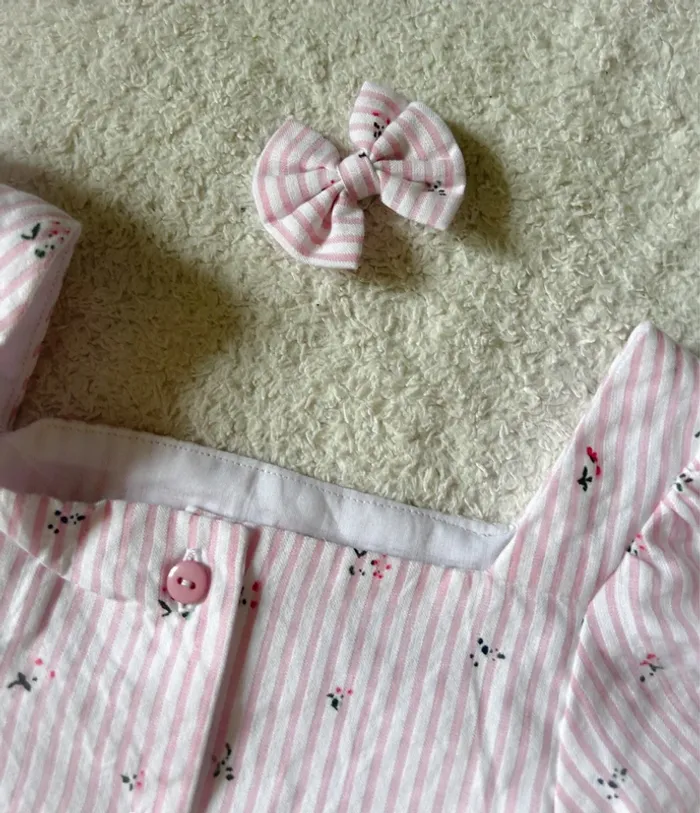 Blouse créatrice romantique manches bouffantes 7 ans - photo numéro 6
