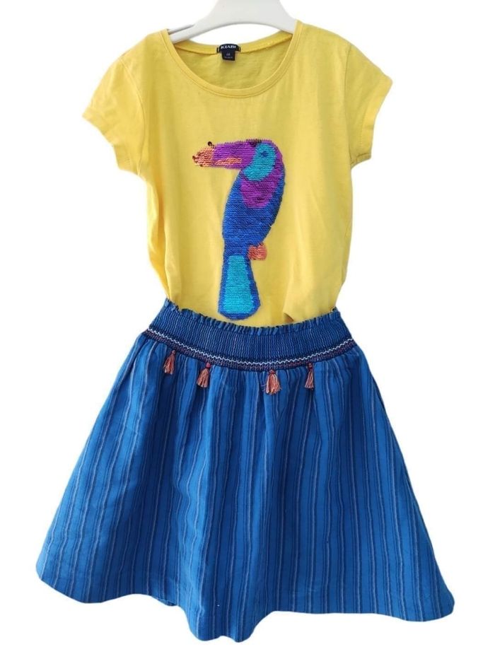 6 ans ensemble été teeshirt et jupe - photo numéro 2