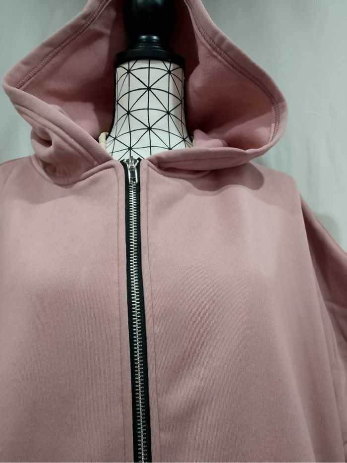 Manteau mi-saison rose grande taille – cardigan élégant à manches longues, doux et chic pour femme - photo numéro 7