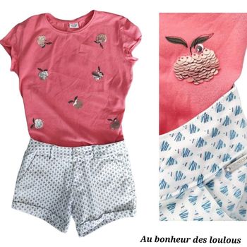 10 ans ensemble été Teeshirt tape a l oeil et short Okaïdi