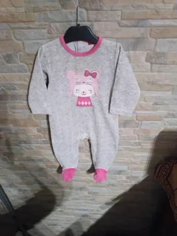 Pyjama velours gris Tissaia 6M
