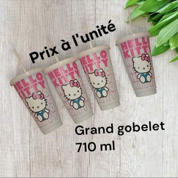 Grand gobelet à paille hello kitty