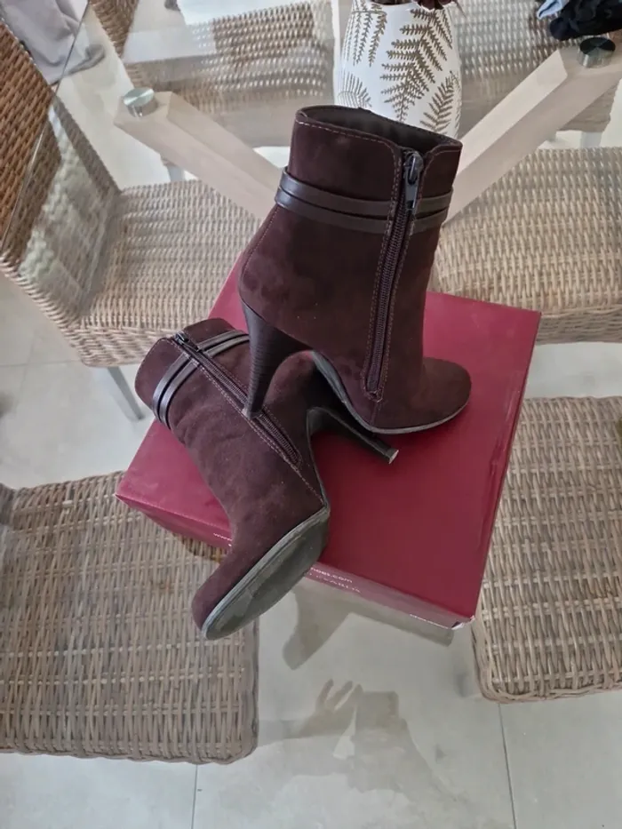 Chaussures femme Bottines marrons - photo numéro 3
